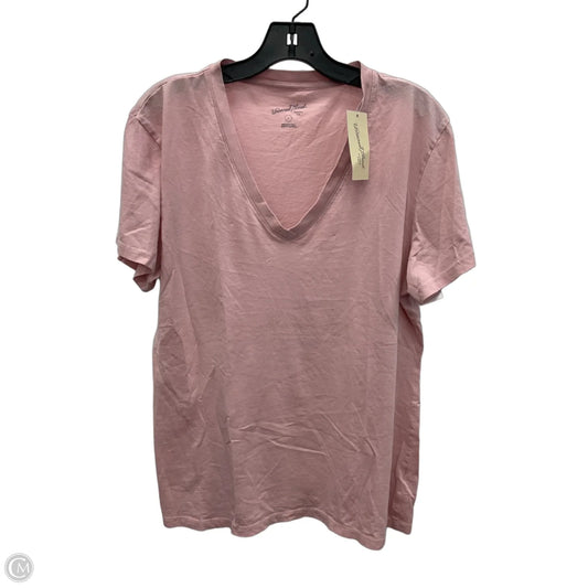Top Short Sleeve By Universal Thread In Pink, Size: L