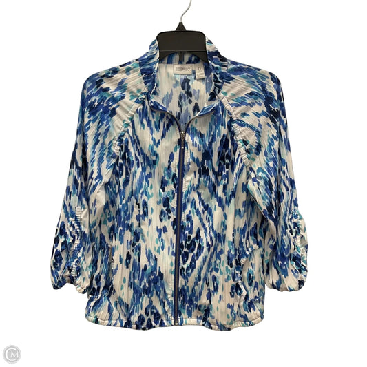 Jacket Windbreaker By Chicos In Animal Print, Size: Xs