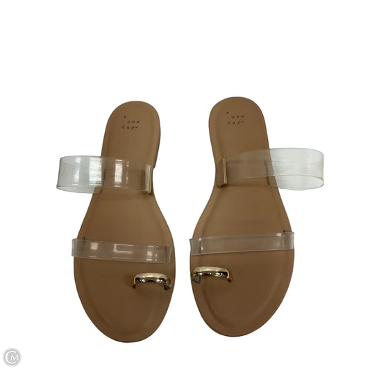 Sandals Flats By A New Day In Beige, Size: 9