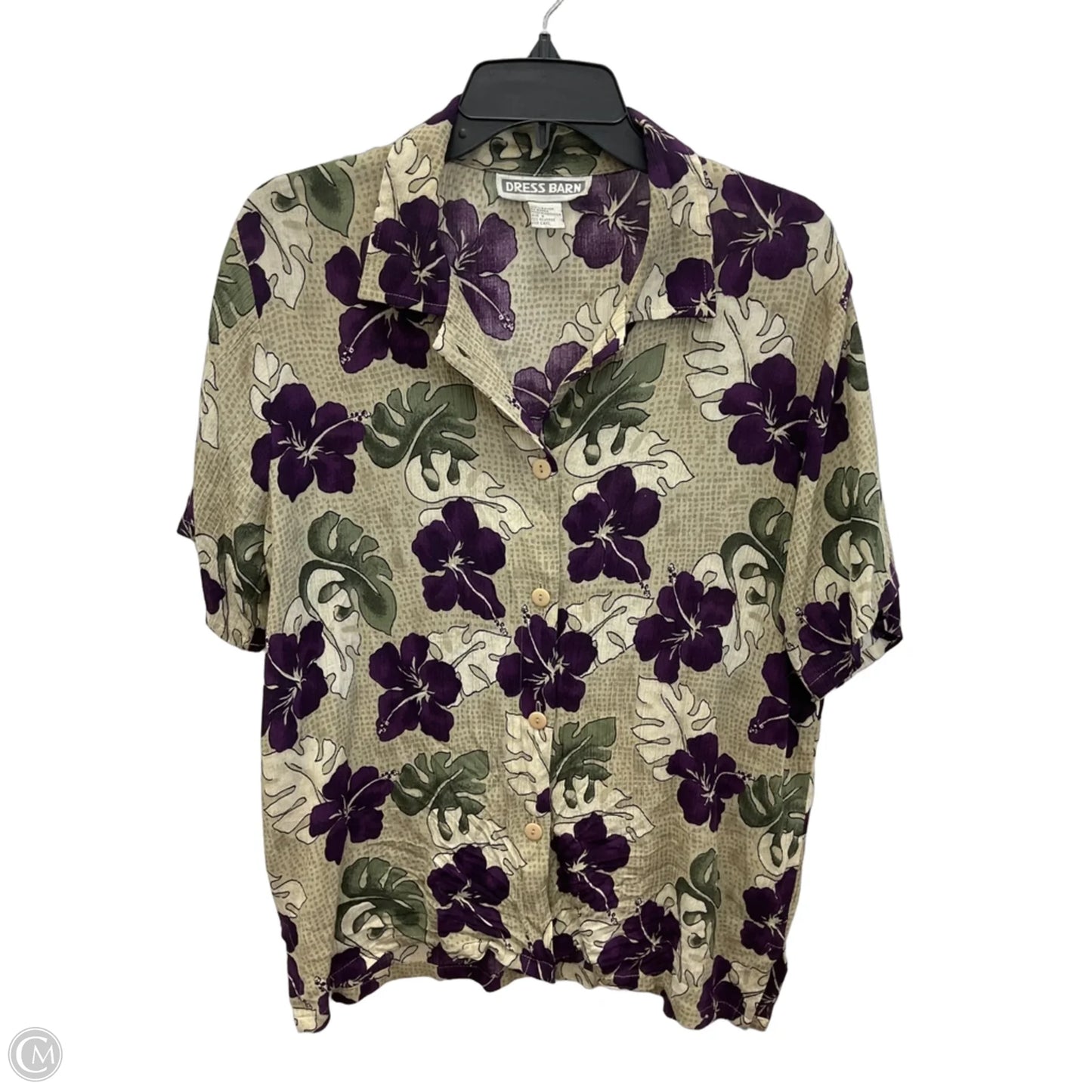 Blouse Short Sleeve By Cme In Floral Print, Size: S