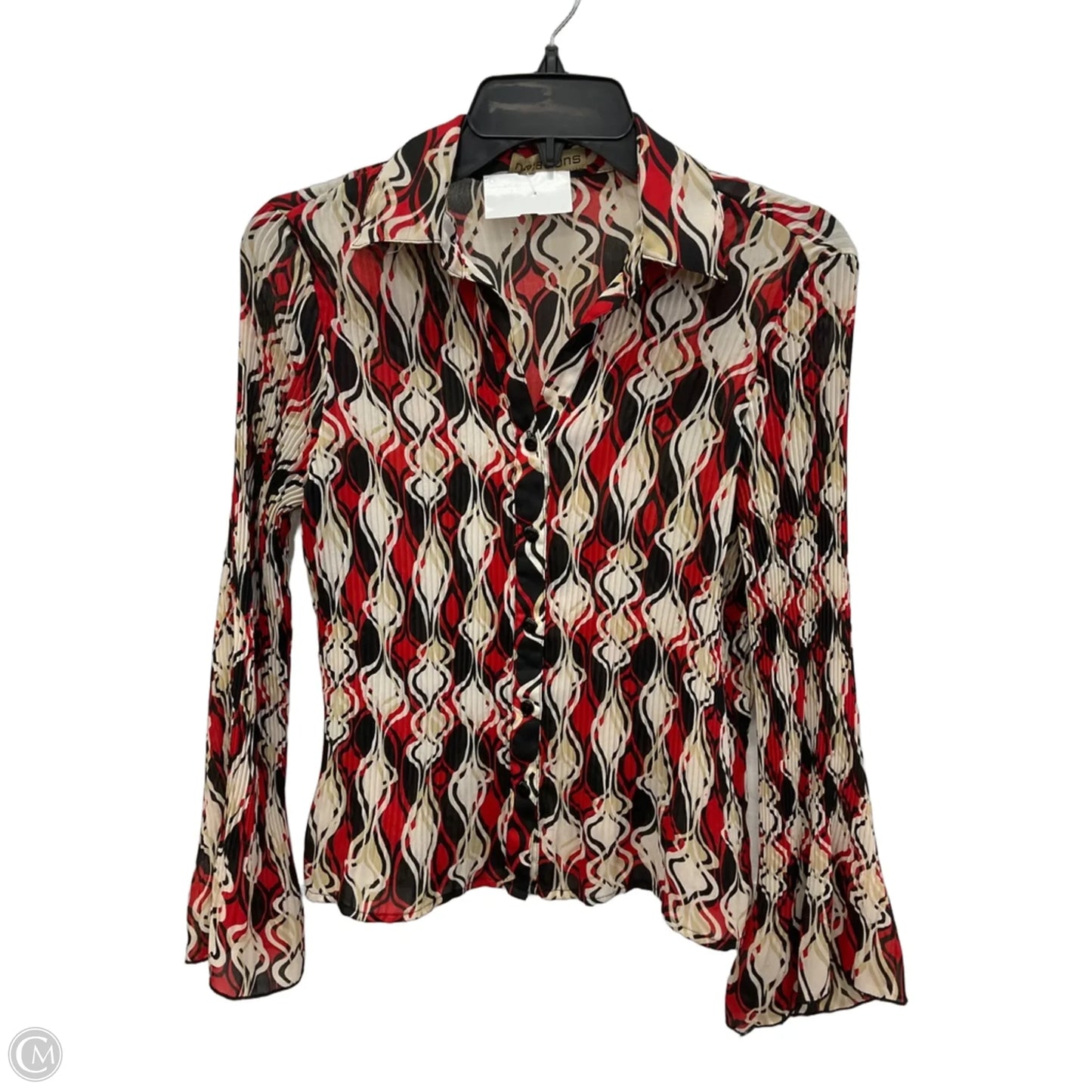Blouse Long Sleeve By Notations In Red, Size: S