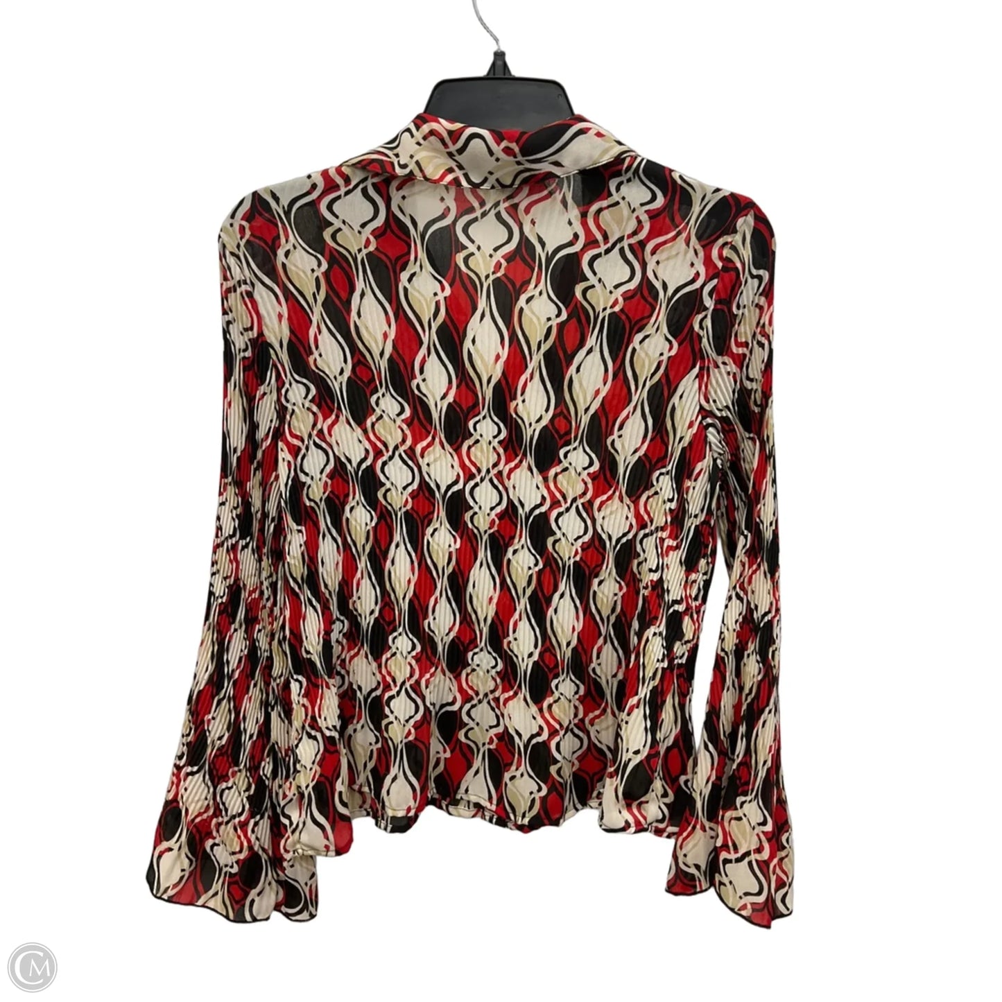 Blouse Long Sleeve By Notations In Red, Size: S
