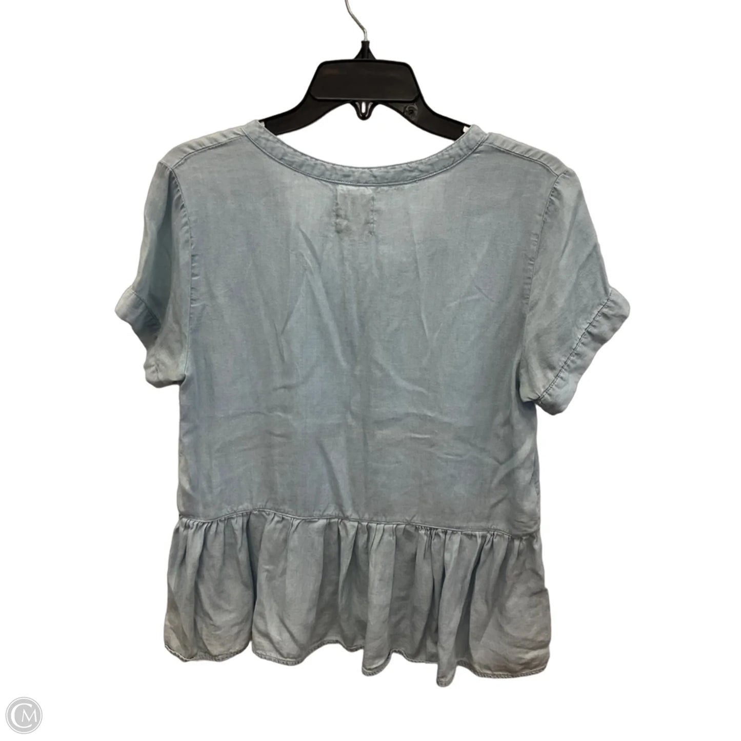 Top Short Sleeve By Harper In Blue, Size: M