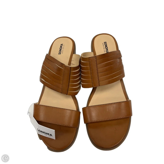 Sandals Heels Block By Sonoma In Brown, Size: 9.5