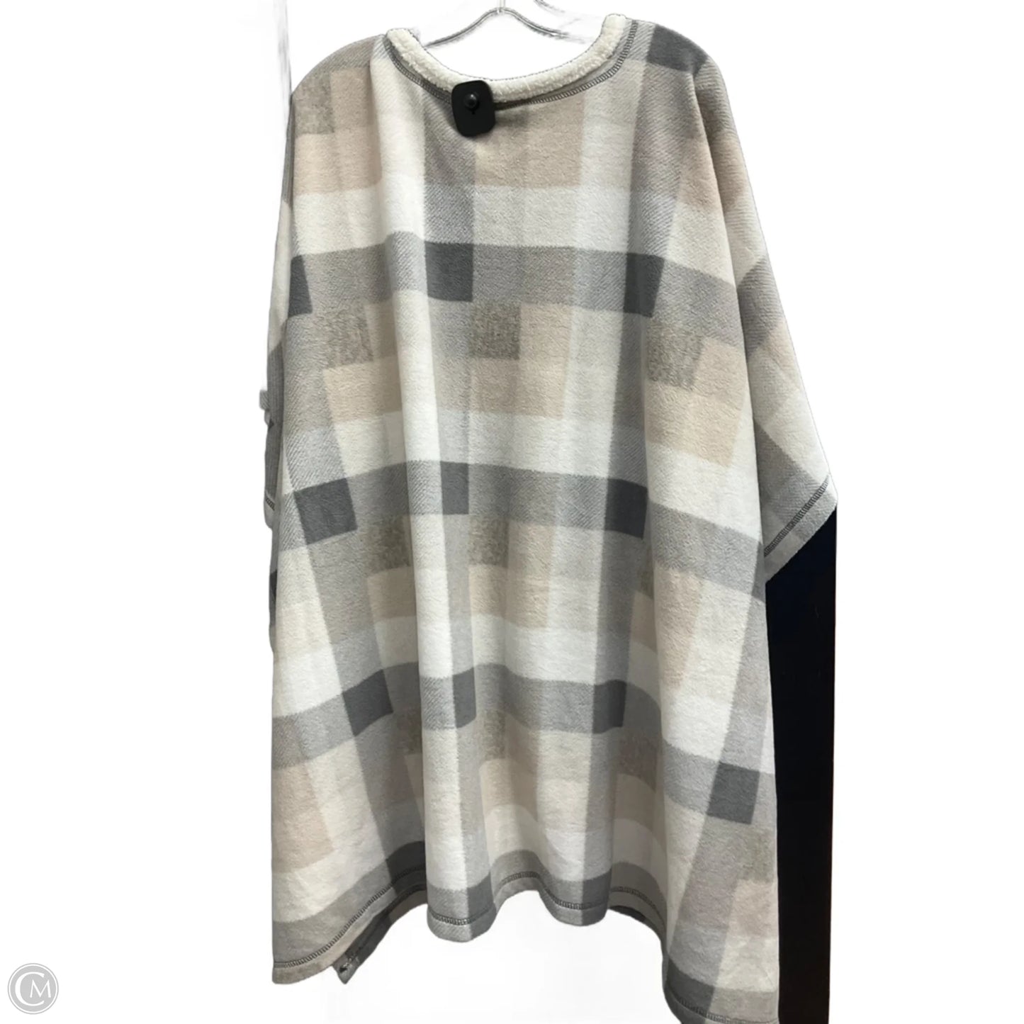 Poncho By Cuddl Duds In Plaid Pattern, Size: M