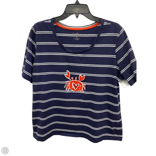 Top Short Sleeve By Coral Bay In Striped Pattern, Size: 2