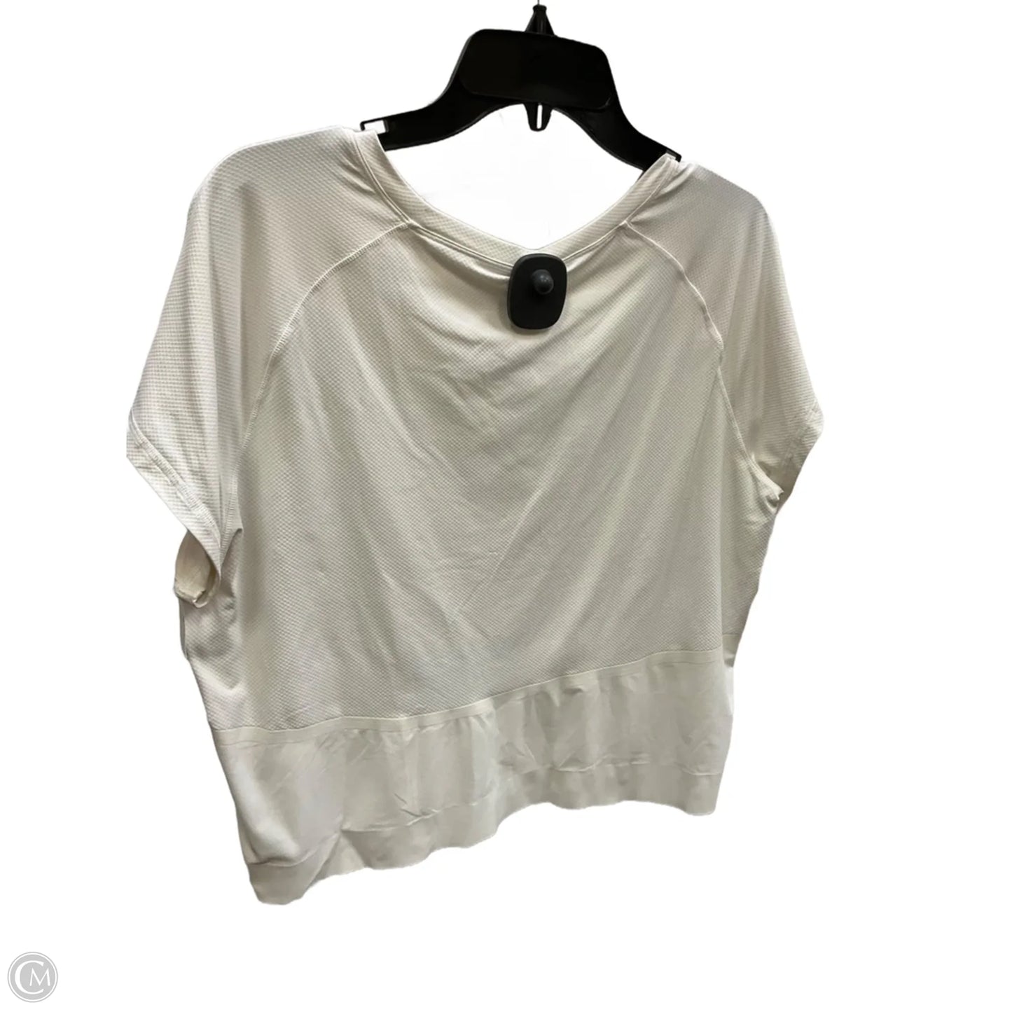 Athletic Top Short Sleeve By Lululemon In White, Size: M