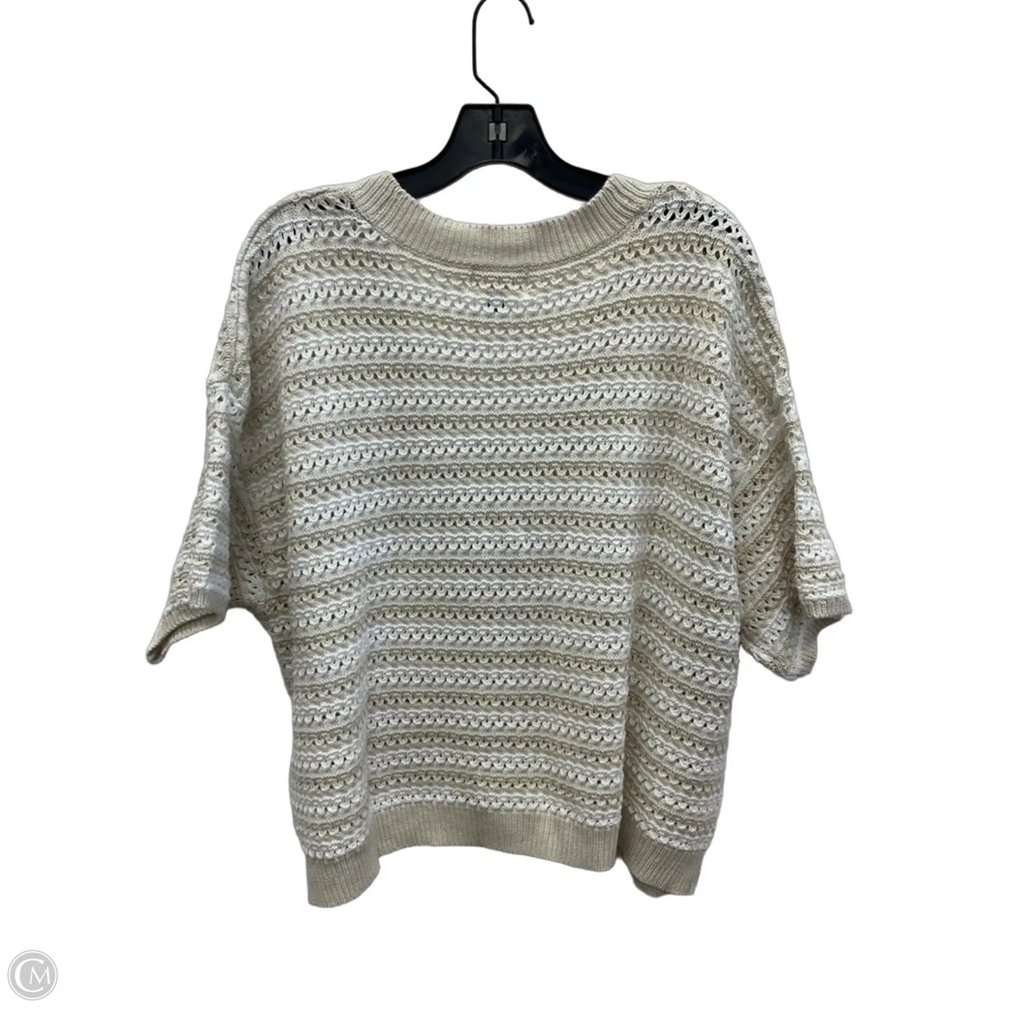 Blouse Short Sleeve By Universal Thread In Striped Pattern, Size: Xl