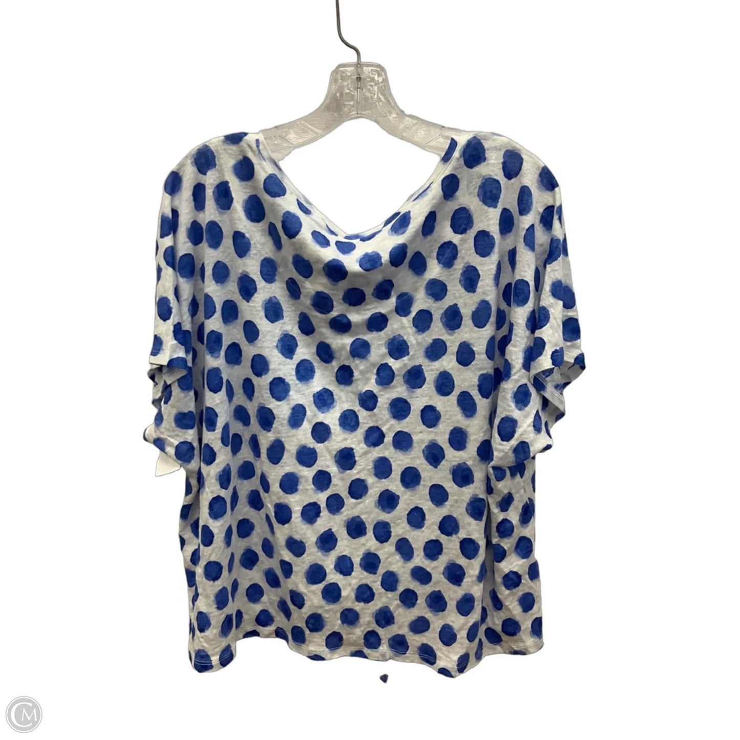 Top Short Sleeve By Chicos In Polkadot Pattern, Size: S