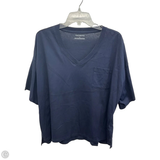 Top Short Sleeve By Talbots In Blue, Size: Xl