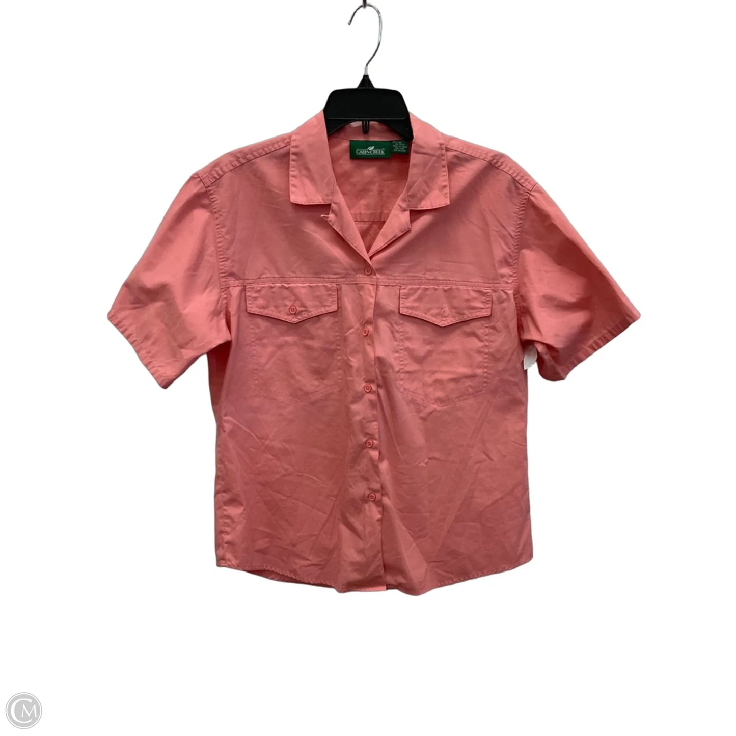 Blouse Short Sleeve By Cabin Creek In Pink, Size: M