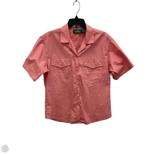 Blouse Short Sleeve By Cabin Creek In Pink, Size: M
