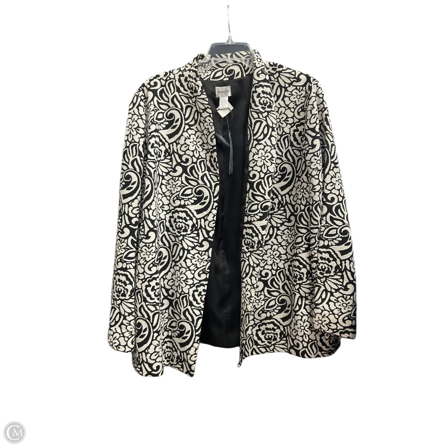 Cardigan By Chicos In Floral Print, Size: Xl