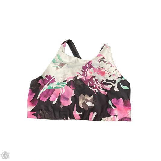 Athletic Bra By Athleta In Floral Print, Size: M