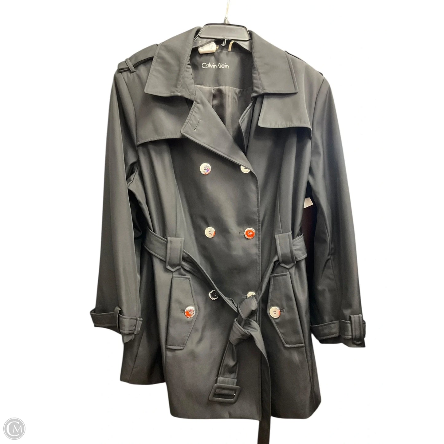 Coat Peacoat By Calvin Klein In Black, Size: 1x