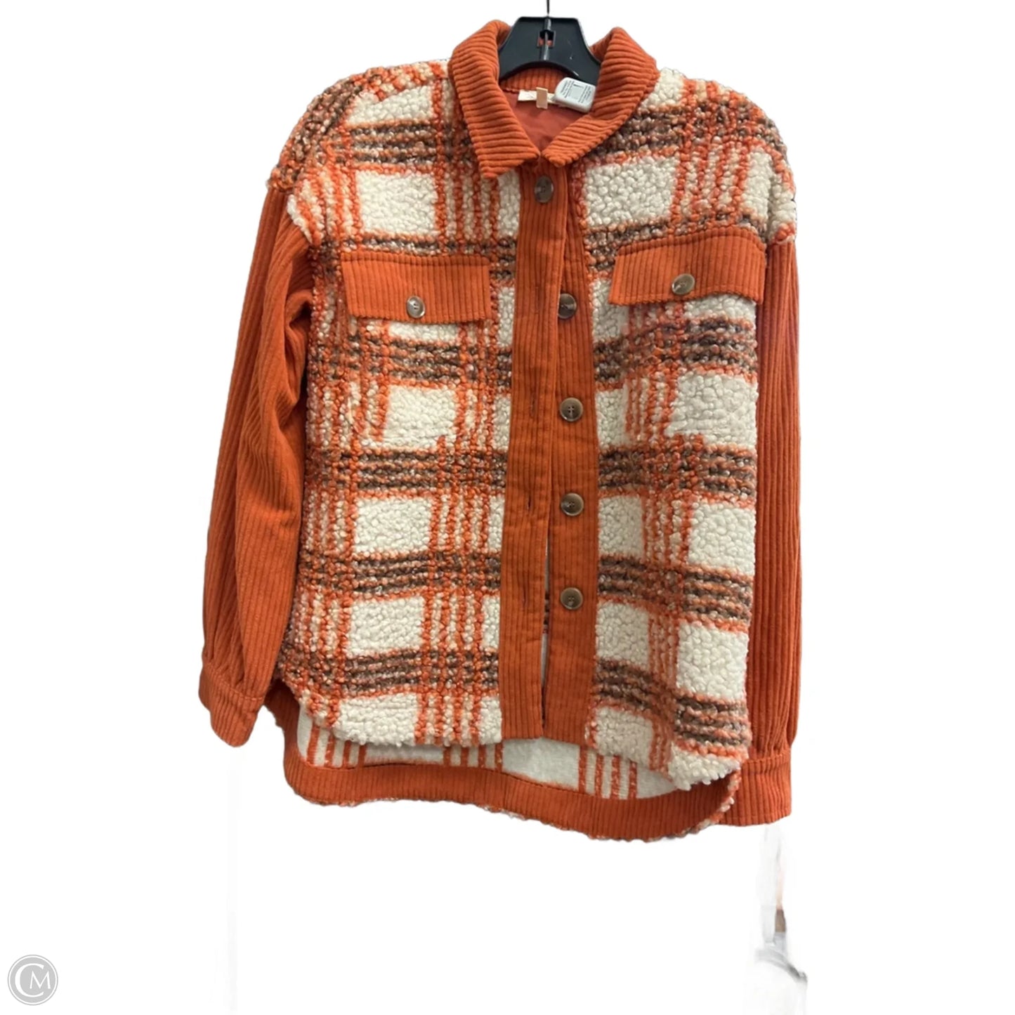 Jacket Faux Fur & Sherpa By Mystree In Plaid Pattern, Size: S