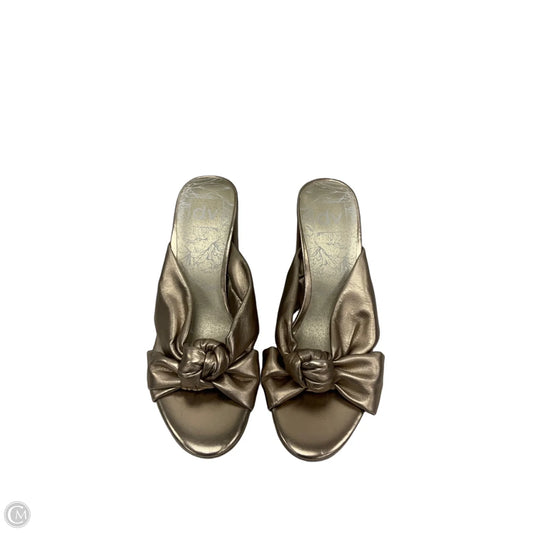 Shoes Heels Block By Dv In Bronze, Size: 7
