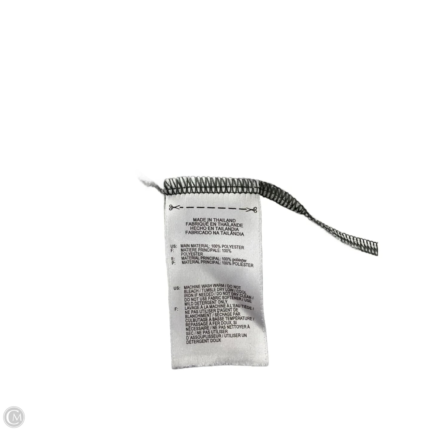 Athletic Top Short Sleeve By Adidas In Grey, Size: L