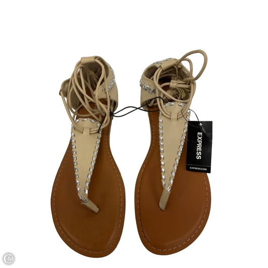 Sandals Flats By Express In Tan, Size: 9