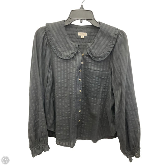 Blouse Long Sleeve By Pilcro In Black, Size: M