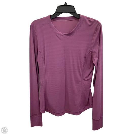 Athletic Top Long Sleeve Collar By Lululemon In Purple, Size: 8