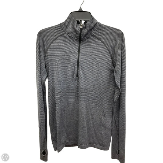 Athletic Top Long Sleeve Collar By Lululemon In Grey, Size: 10