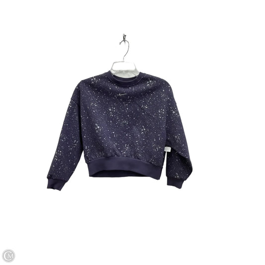 Athletic Top Long Sleeve Crewneck By Nike In Purple, Size: M