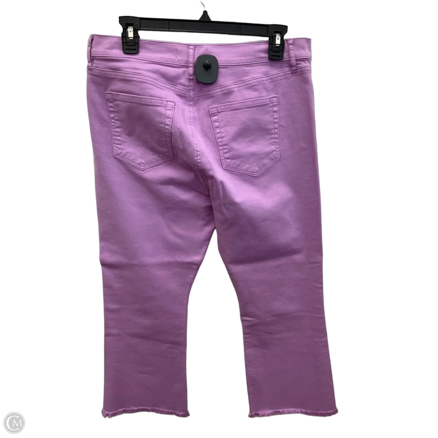 Jeans Cropped By Loft In Purple, Size: 10