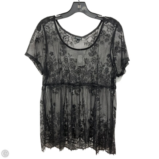 Top Short Sleeve By Torrid In Black, Size: 1x