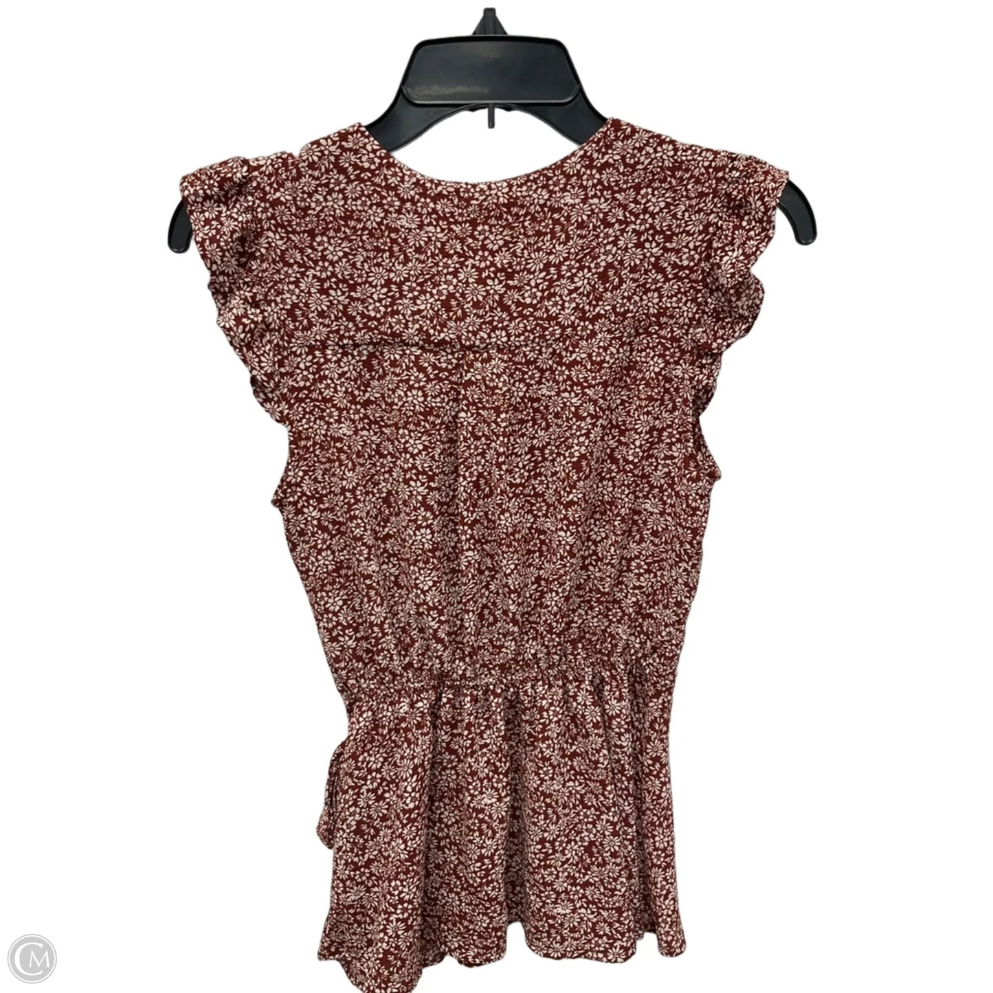 Top Short Sleeve By Monteau In Red, Size: S