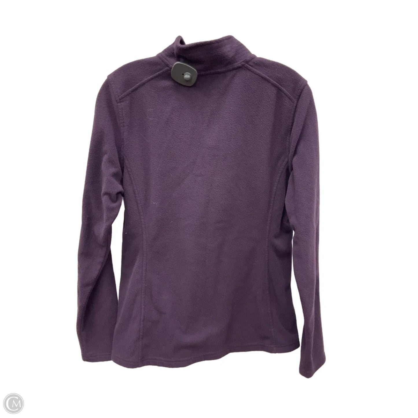 Athletic Top Long Sleeve Collar By The North Face In Purple, Size: L