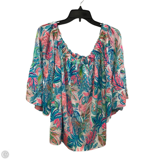 Top 3/4 Sleeve Designer By Lilly Pulitzer In Multi-colored, Size: Xl