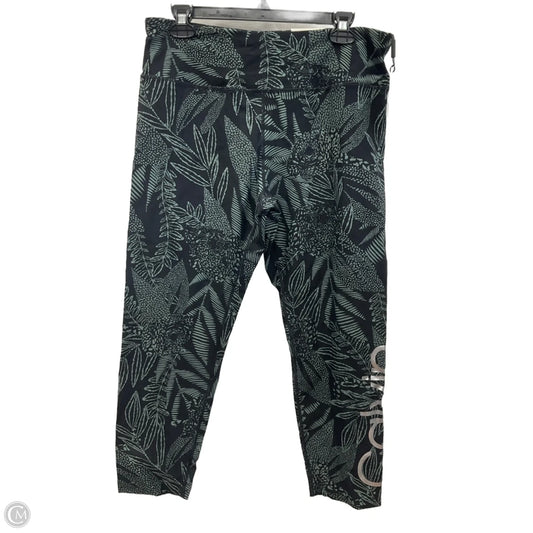 Athletic Leggings Capris By Calvin Klein In Black & Green, Size: Xxl