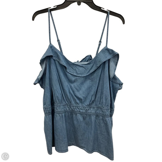 Top Sleeveless By Lane Bryant In Blue, Size: 3x