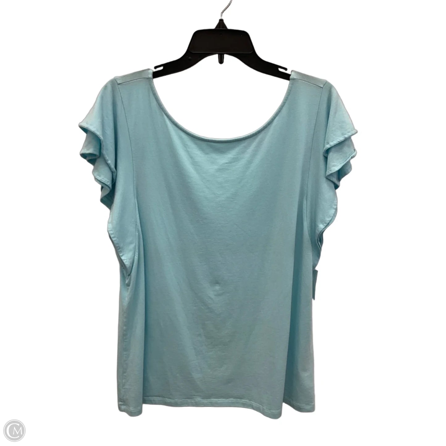 Top Short Sleeve Designer By Lilly Pulitzer In Blue, Size: Xl