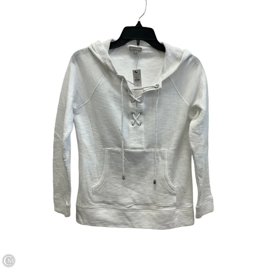 Athletic Top Long Sleeve Hoodie By Talbots In White, Size: Sp