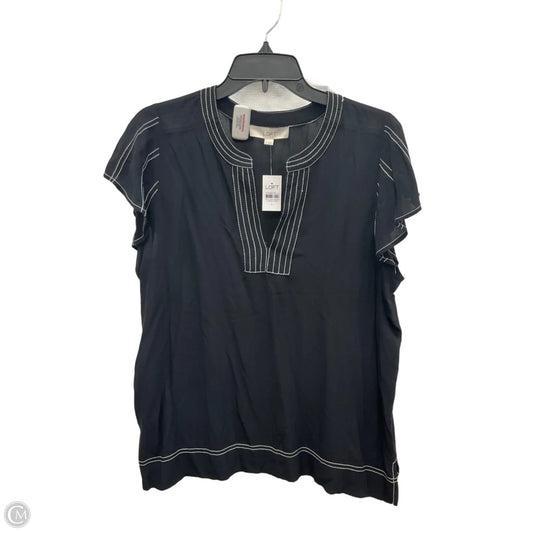 Top Sleeveless By Loft In Black, Size: L