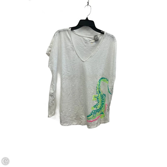 Top Short Sleeve Designer By Lilly Pulitzer In White, Size: Xl