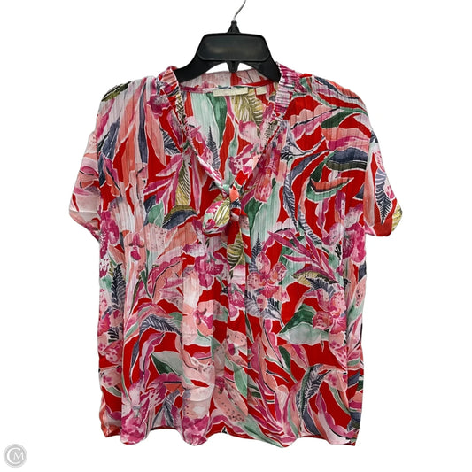 Top Short Sleeve By Sunny Leigh In Multi-colored, Size: L