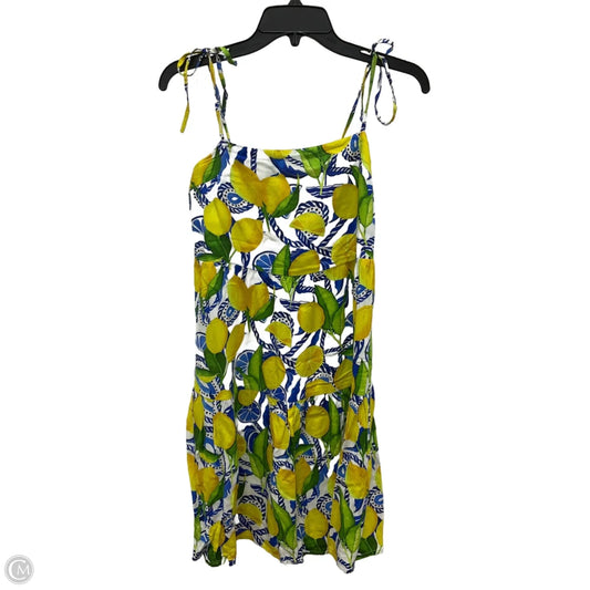 Dress Casual Short By Cma In Blue & Yellow, Size: S