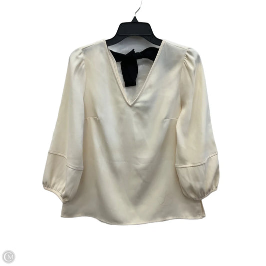Top Long Sleeve By Ann Taylor In Cream, Size: Xs