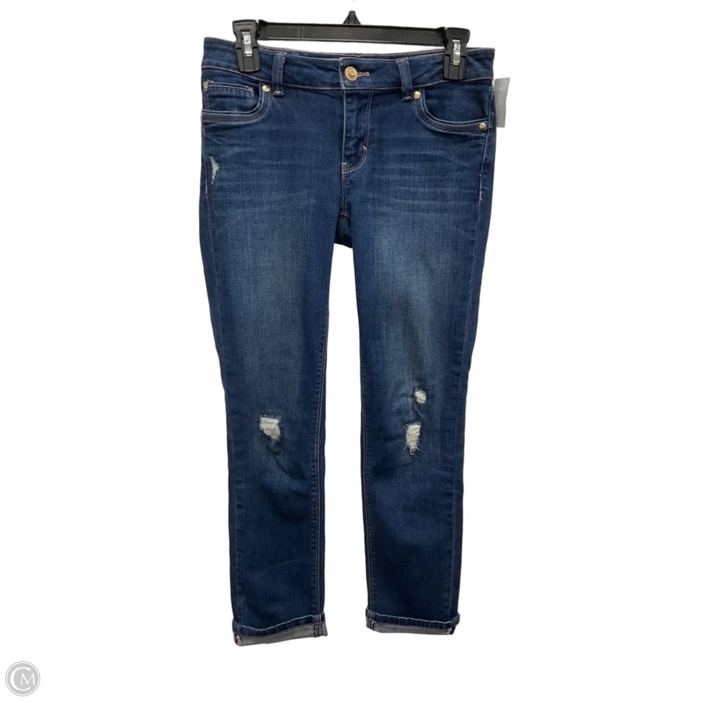 Jeans Cropped By White House Black Market In Blue Denim, Size: 0