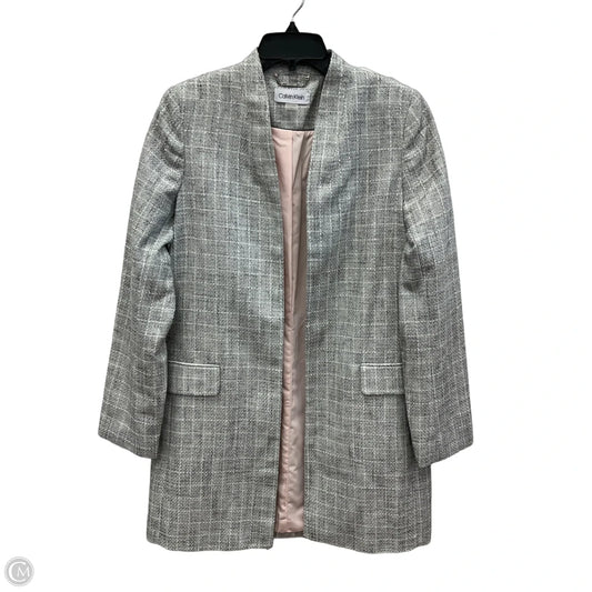Blazer By Calvin Klein In Grey & Pink, Size: 10