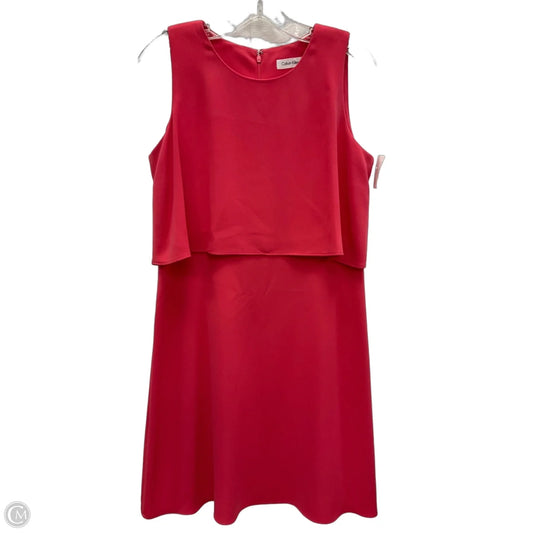 Dress Casual Midi By Calvin Klein In Pink, Size: 10