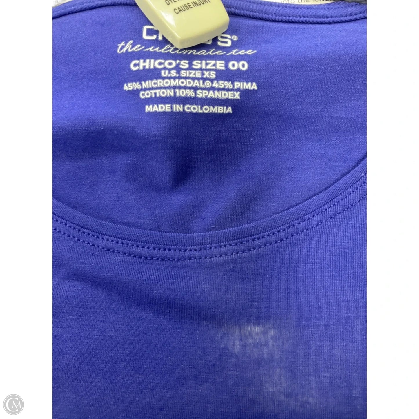 Top Long Sleeve Basic By Chicos In Blue, Size: Xs