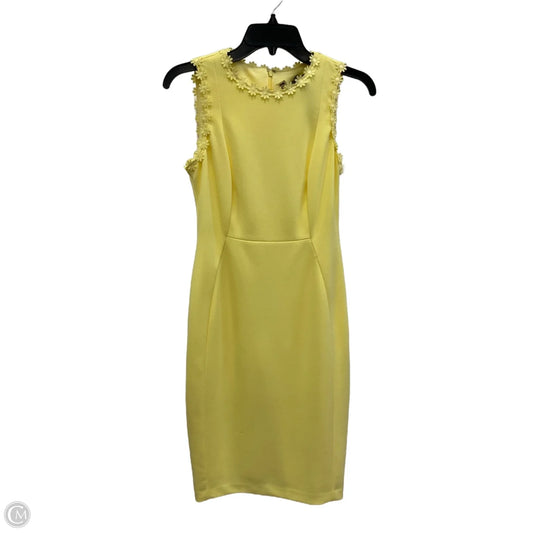 Dress Casual Short By Calvin Klein In Yellow, Size: 2