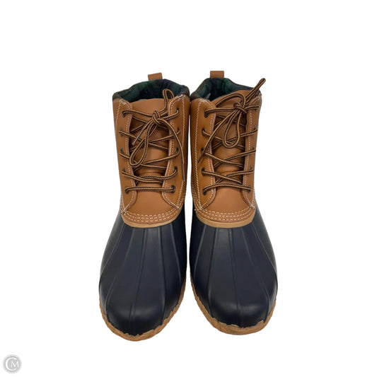 Boots Snow By Lands End In Blue & Brown, Size: 11