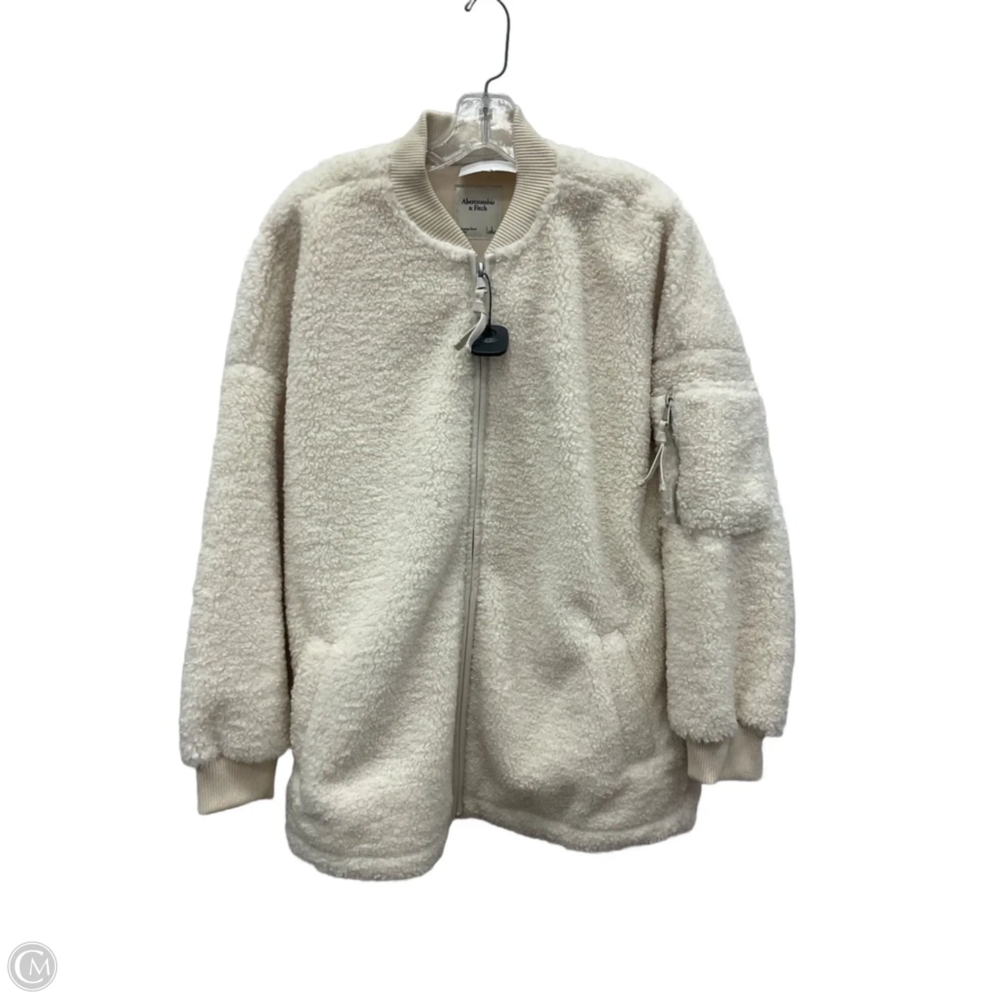 Coat Faux Fur & Sherpa By Abercrombie And Fitch In White, Size: L