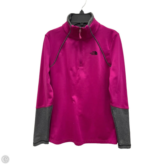 Athletic Top Long Sleeve Collar By The North Face In Pink, Size: S