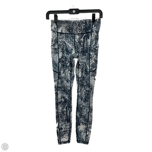 Athletic Leggings By Lululemon In Blue & Brown, Size: 4